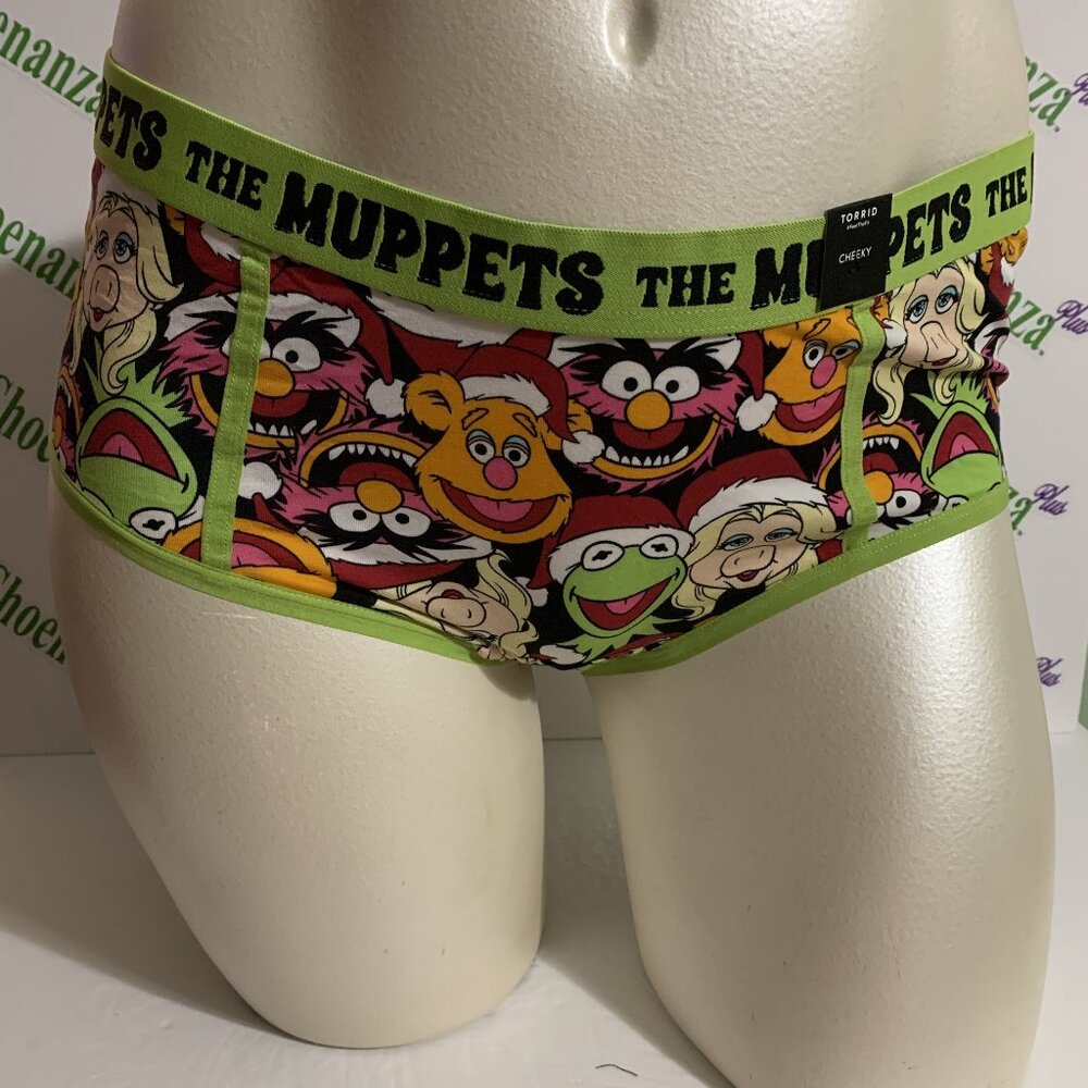 Torrid Cheeky Panties Underwear The Muppets Christmas Kermit Plus Size 3 22 24